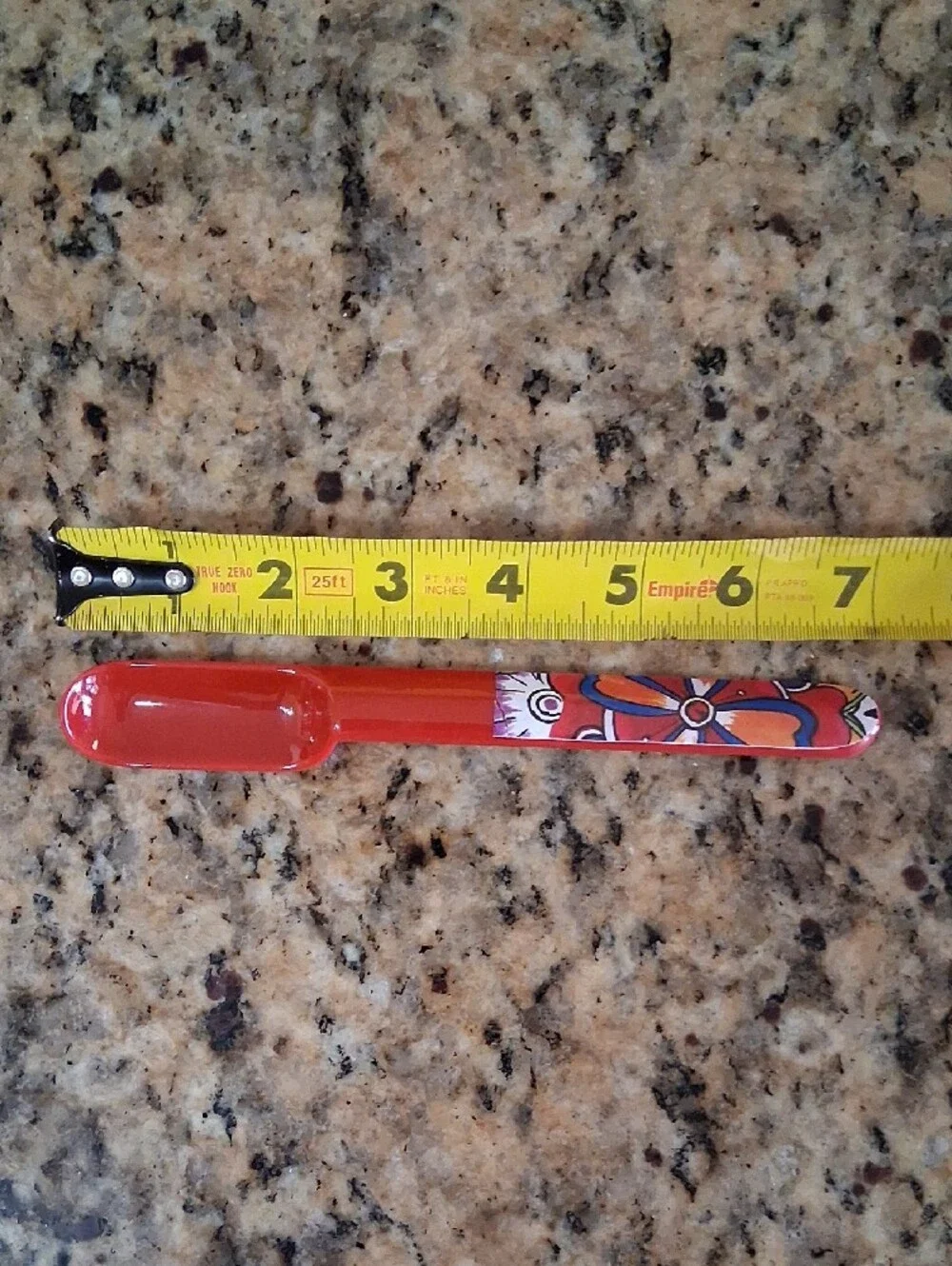 PREPARA Taco Spoon. Red Talavera. Set Of 4. Small Scrape Curved Serving Spoon.